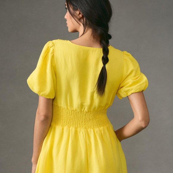 The Katerina Button-Front Mini Dress by Anthropologie - Picture 5 of 8